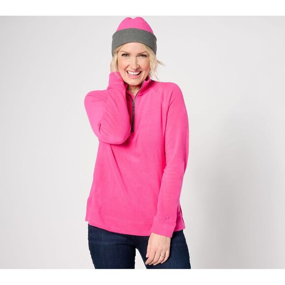Cuddl Duds Women's Top Sz S Fleecewear with Stretch Pullover and Pink A625846 - Picture 1 of 4